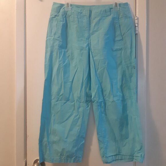 Women's 7 Pocket Blue Capris Reitmans size 11 - Picture 1 of 13
